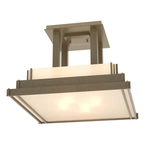 Semi-Flush Mts. Glass Down by Hubbardton Forge ( 39 | 123715-SKT-84-BB0416 Steppe ) 