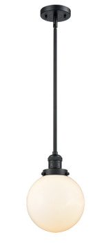 Mini Pendants Glass Down by Innovations ( 405 | 201S-BK-G201-8-LED Franklin Restoration ) 