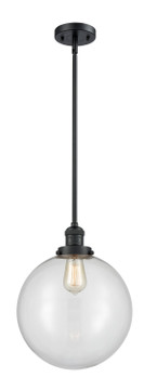 Pendants Glass Down by Innovations ( 405 | 201S-BK-G202-12-LED Franklin Restoration ) 