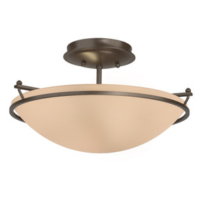 Semi-Flush Mts. Bowl Style by Hubbardton Forge ( 39 | 124302-SKT-05-SS0047 Simple Lines ) 