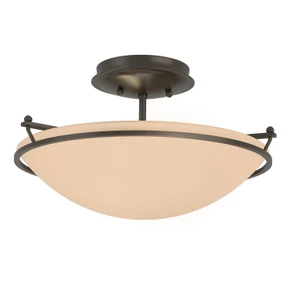 Semi-Flush Mts. Bowl Style by Hubbardton Forge ( 39 | 124302-SKT-14-SS0047 Simple Lines ) 