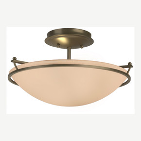 Semi-Flush Mts. Bowl Style by Hubbardton Forge ( 39 | 124302-SKT-84-SS0047 Simple Lines ) 