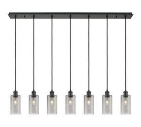 Linear/Island 4 Light + by Innovations ( 405 | 127B-7P-BK-G434-7SM Downtown Urban ) 