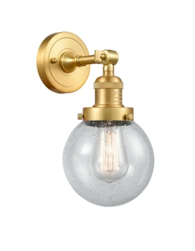 Sconces Single Glass by Innovations ( 405 | 203-SG-G204-6-LED Franklin Restoration ) 