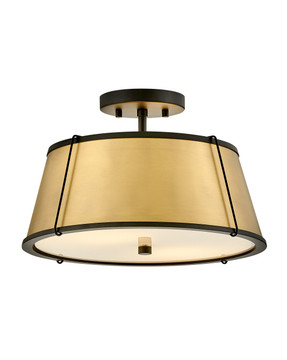 Semi-Flush Mts. Drum Shade by Hinkley ( 13 | 4893BK-LDB Clarke ) 