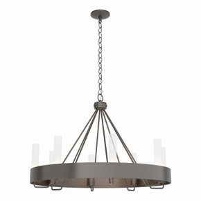Mid. Chandeliers Glass Up by Hubbardton Forge ( 39 | 105040-SKT-14-ZM0611 Banded ) 