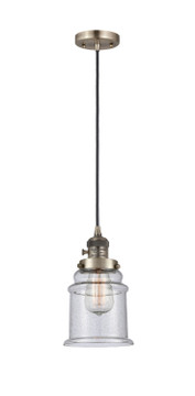 Mini Pendants Glass Down by Innovations ( 405 | 201CSW-AB-G184-LED Franklin Restoration ) 