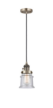 Mini Pendants Glass Down by Innovations ( 405 | 201CSW-AB-G184S-LED Franklin Restoration ) 