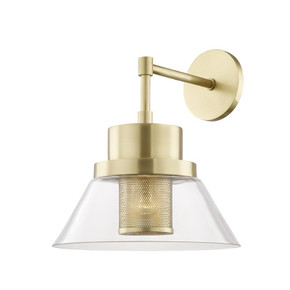 Sconces Single Glass by Hudson Valley ( 70 | 4030-AGB Paoli ) 