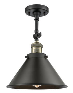 Semi-Flush Mts. Glass Down by Innovations ( 405 | 201F-BAB-M10-BK-LED Franklin Restoration ) 