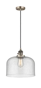 Mini Pendants Glass Down by Innovations ( 405 | 201CSW-AB-G74-L-LED Franklin Restoration ) 