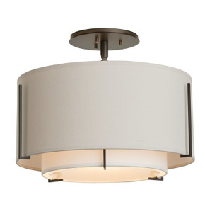 Semi-Flush Mts. Drum Shade by Hubbardton Forge ( 39 | 126501-SKT-07-SF1099-SE1590 Exos ) 