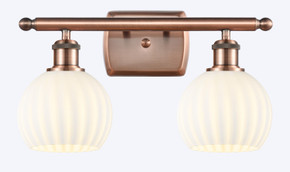 Bathroom Fixtures Two Lights by Innovations ( 405 | 516-2W-AC-G1217-6WV Ballston ) 