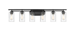Bathroom Fixtures Five+Lights by Innovations ( 405 | 353-6W-BK-CL-LED Auralume ) 