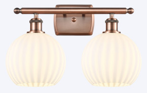 Bathroom Fixtures Two Lights by Innovations ( 405 | 516-2W-AC-G1217-8WV Ballston ) 
