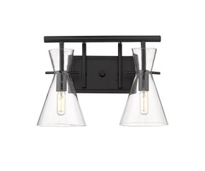 Bathroom Fixtures Two Lights by Innovations ( 405 | 354-2W-BK-CL Auralume ) 