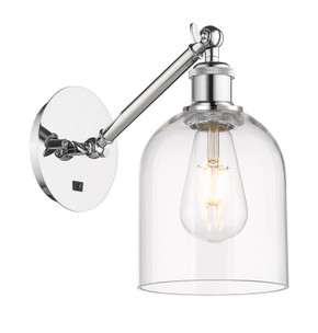 Sconces Single Glass by Innovations ( 405 | 317-1W-PC-G558-6CL Ballston ) 