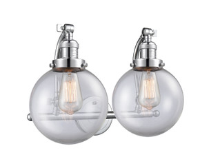 Bathroom Fixtures Two Lights by Innovations ( 405 | 515-2W-PC-G202-8 Franklin Restoration ) 
