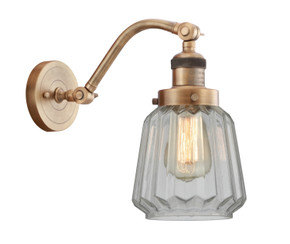 Sconces Single Glass by Innovations ( 405 | 515-1W-BB-G142-LED Franklin Restoration ) 