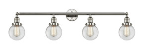 Bathroom Fixtures Four Lights by Innovations ( 405 | 215-PN-G202-6-LED Franklin Restoration ) 