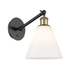 Sconces Single Glass by Innovations ( 405 | 317-1W-BAB-GBC-81 Ballston ) 