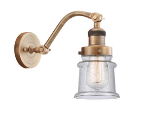 Sconces Single Glass by Innovations ( 405 | 515-1W-BB-G184S-LED Franklin Restoration ) 