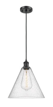 Pendants Glass Down by Innovations ( 405 | 516-1P-BK-GBC-124-LED Ballston ) 