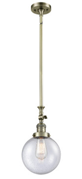 Mini Pendants Glass Down by Innovations ( 405 | 206-AB-G204-8-LED Franklin Restoration ) 