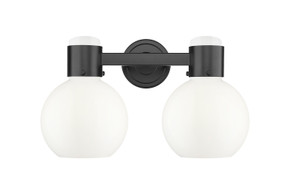 Bathroom Fixtures Two Lights by Innovations ( 405 | 464-2W-BK-G464B-7GW Downtown Urban ) 