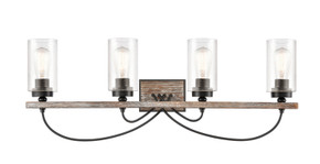 Bathroom Fixtures Four Lights by Innovations ( 405 | 442-4W-BK-G4424-LED Paladin ) 