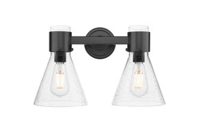 Bathroom Fixtures Two Lights by Innovations ( 405 | 464-2W-BK-G464C-7SDY Downtown Urban ) 
