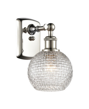 Sconces Single Glass by Innovations ( 405 | 516-1W-PN-G122C-6CL Ballston ) 