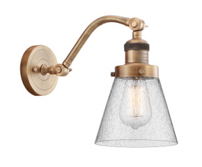 Sconces Single Glass by Innovations ( 405 | 515-1W-BB-G64 Franklin Restoration ) 