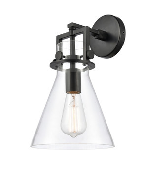 Sconces Single Glass by Innovations ( 405 | 411-1W-BK-G411-8CL Downtown Urban ) 