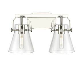 Bathroom Fixtures Two Lights by Innovations ( 405 | 423-2W-PN-G411-6CL Downtown Urban ) 