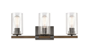 Bathroom Fixtures Three Lights by Innovations ( 405 | 445-3W-BK-SDY Auralume ) 