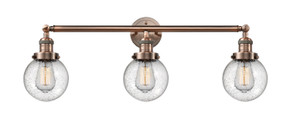 Bathroom Fixtures Three Lights by Innovations ( 405 | 205-AC-G204-6 Franklin Restoration ) 