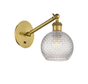 Sconces Single Glass by Innovations ( 405 | 317-1W-BB-G122C-6CL Ballston ) 