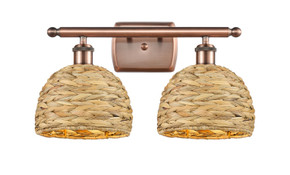 Bathroom Fixtures Two Lights by Innovations ( 405 | 516-2W-AC-RBD-8-NAT Ballston ) 