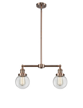 Linear/Island 2 Light Bar by Innovations ( 405 | 209-AC-G202-6-LED Franklin Restoration ) 
