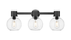 Bathroom Fixtures Three Lights by Innovations ( 405 | 464-3W-BK-G464B-7CL Downtown Urban ) 