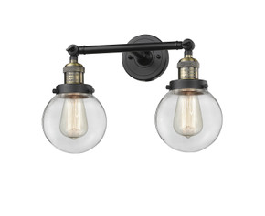 Bathroom Fixtures Two Lights by Innovations ( 405 | 208-BAB-G202-6 Franklin Restoration ) 