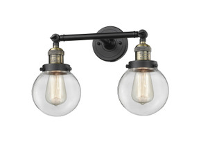 Bathroom Fixtures Two Lights by Innovations ( 405 | 208-BAB-G202-6-LED Franklin Restoration ) 
