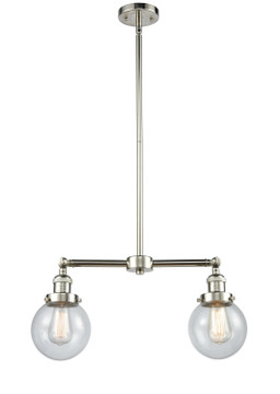 Linear/Island 2 Light Bar by Innovations ( 405 | 209-PN-G202-6-LED Franklin Restoration ) 