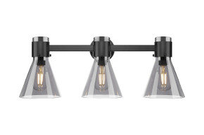 Bathroom Fixtures Three Lights by Innovations ( 405 | 464-3W-BK-G464C-7SM Downtown Urban ) 