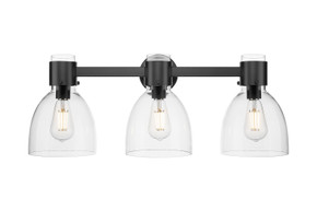 Bathroom Fixtures Three Lights by Innovations ( 405 | 464-3W-BK-G464D-7CL Downtown Urban ) 