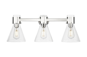 Bathroom Fixtures Three Lights by Innovations ( 405 | 464-3W-PN-G464C-7CL Downtown Urban ) 