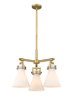 Mini Chandeliers Glass Shade by Innovations ( 405 | 411-3CR-BB-G411-7WH Downtown Urban ) 