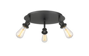 Flush Mounts Exposed Lamps by Innovations ( 405 | 516-3C-BK Ballston ) 