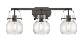 Bathroom Fixtures Three Lights by Innovations ( 405 | 423-3W-BK-G410-6SDY Downtown Urban ) 